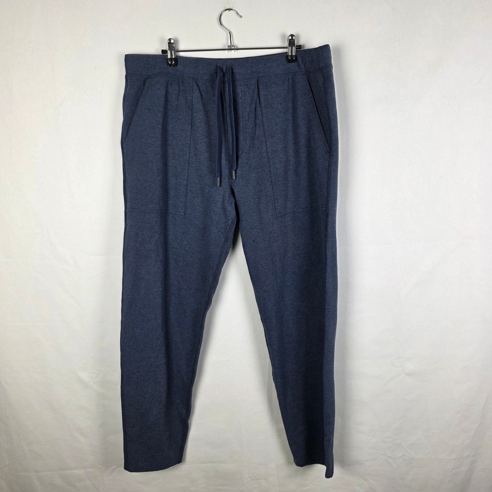 Mack Weldon Ace Sweatpants Mens Large Blue Heather French Terry Joggers